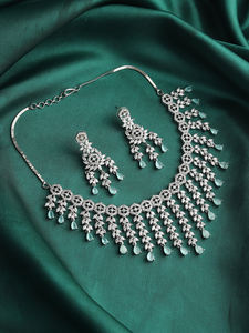Conjunto de collar de diamantes americanos de lujo para mujer, perfecto para bodas y fiestas a los mejores precios - Product Image 2