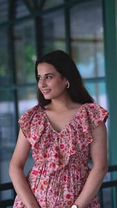 Pur coton Maxi robe indienne bloc Bagru imprimé été terreux Nature déesse confortable vêtements de jour Boho plage tenue | rose - Product Image 2