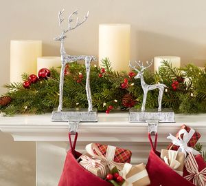 Aluminum Sculpted Reindeer <b>Stocking</b> <b>Holder</b> Wood Metal Cast Iron Rustic Gift Box Modern Designs High Quality Wholesale 2022 - Product Image 2