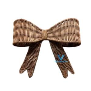 Vietrustic Seagrass Rattan Rustic Christmas Tree Hanging Decor Holiday <b>Vintage</b> Style <b>Ornament</b> - Product Image 3