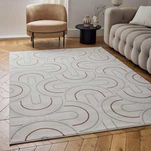Juego de Alfombras Geométricas Carmel Cream-Terra, Colección 6070 - Product Image 4