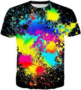 Venta al por mayor de encargo de alta calidad en blanco 100% poliéster camiseta hombres sublimación impresión camisetas - Product Image 1