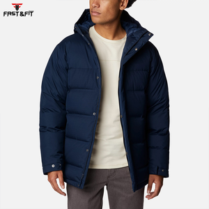 Veste d'hiver personnalisée pour hommes confortable et respirante avec une veste de sport à capuche en tissu de toile chaude - Product Image 3
