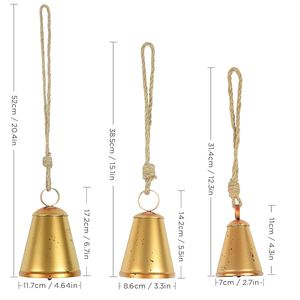 Ornement d'arbre de Noël de style ferme de cloche de vacances en métal rustique Jingle Bells classiques pour les cadeaux et la décoration saisonnière à faible coût - Product Image 5