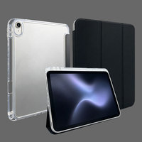 Funda Delgada Mate con Tapa Trasera Rígida Transparente, Soporte Ajustable y Estable, Diseño Gráfico Personalizado para iPad Air 4, Carcasa Protectora Antiarañazos