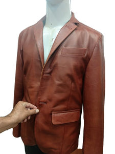 Veste en cuir pour homme, vente en gros, OEM, hiver, extérieur, devant personnalisable, nouveau design, respirante, haute qualité, confortable, élégante, col montant - Product Image 5