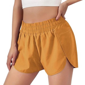 2024 nouvelles femmes taille haute Yoga course Shorts séchage rapide élastique mouvement-taille couleur unie motif à carreaux Leggings - Product Image 5