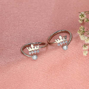NOVAMART Fine Zarkan Queen Culture <b>Silver</b> <b>Toe</b> <b>Rings</b> for Wedding Engagement or Gift Wholesale Export - Product Image 1