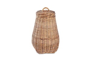 Panier de rangement rond en rotin naturel fait main, écologique, moderne, multifonctionnel, bac à linge fabriqué au Vietnam - Product Image 1