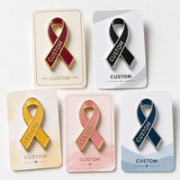Épingles personnalisées en métal avec logo, ruban rose, pour la lutte contre le cancer du sein, pour les survivants, épingles de revers pour la sensibilisation au cancer du sein