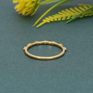 Moda IGI certificado VVS Lab Grown Diamond 14K oro sólido con cuentas boda anillo fino moda joyería de gama alta para mujeres - Product Image 5