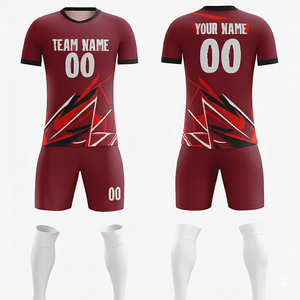 Uniforme de Fútbol Sublimado en 3D |   Tela Deportiva Flexible |   Impresión de Logotipo y Número del Equipo - Product Image 1