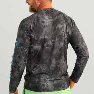 เสื้อใส่ตกปลาพร้อมโลโก้พิมพ์ซับลิเมต UV ป้องกันแสงแดดน้ำหนักเบาแห้งเร็ว UPF 50 - Product Image 4