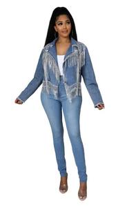 2025 nouveau coréen haute rue mode vert lavé Denim veste pour femmes lâche bouton manteaux avec respirant imprimé techniques - Product Image 6