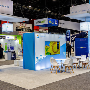 20x30 Backlit triển lãm thương mại gian hàng Modular triển lãm gian hàng LED hộp đèn tradeshow gian hàng hiển thị với tháp lưu trữ và màn hình TV - Product Image 3