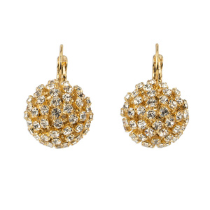 Fabriqué en Italie, boucles d'oreilles pour femmes de haute qualité mm 20 avec strass - Product Image 2