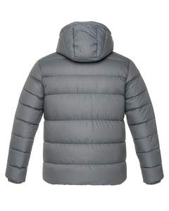 Veste matelassée grise pour homme avec capuche, manteau chaud matelassé en duvet, léger, coupe-vent, vêtements d'extérieur d'hiver pour les activités de plein air - Product Image 2
