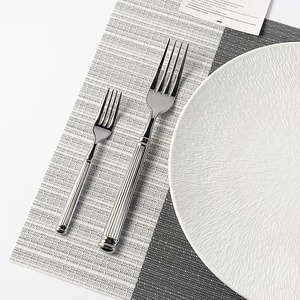 Argento finito In acciaio inox Set di 2 posate posate forchetta utilizzato In cucina da tavolo migliori prezzi design maniglie <span class=keywords><strong>argenteria</strong></span> - Product Image 1