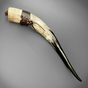 Cuerno natural vikingo para beber aguamiel, material orgánico impermeable pulido para cerveza o arte coleccionable - Product Image 6