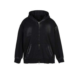 Sweat à capuche zippé unisexe vintage Streetstyle 2025 en molleton délavé à l'acide, coupe classique, impression personnalisée sérigraphiée, vêtement décontracté d'hiver - Product Image 1