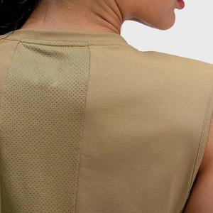 Camiseta sin mangas de ajuste relajado al por mayor para mujer, camisetas sin mangas de etiqueta privada transpirables, ropa de gimnasio personalizada y holgada de la mejor calidad para mujer - Product Image 3