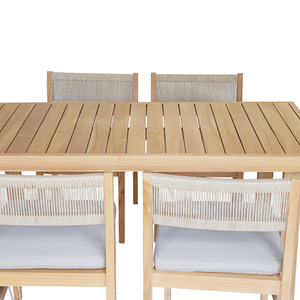 ชุดเฟอร์นิเจอร์สวนดีไซน์หรูหราจากไม้สักแท้ แข็งแรงทนทาน เหมาะสำหรับตกแต่งบ้าน - Product Image 6