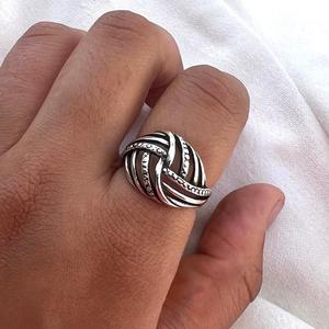 Silver Filigree <b>Ring</b> 925 Sterling Silver <b>Statement</b> Plain <b>Ring</b> Jewelry Silver Boho <b>Ring</b> Unisex <b>Ring</b> Silver Gift For Birthday - Product Image 1
