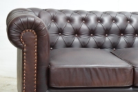 Canapé Chesterfield moderne de luxe à deux places inclinable en similicuir avec accoudoirs, confortable pour la maison, l'hôtel, la villa et la décoration de salle à manger