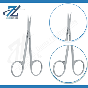Ciseaux conjunctivaux Pooley 89 mm, manuels, certifiés CE, instruments chirurgicaux en acier inoxydable pour dissection fine, fabricant - Product Image 3