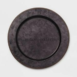 ชุดจานโชว์อุปกรณ์ทานอาหารสไตล์ใหม่สำหรับวางบนโต๊ะทำจากโลหะทองเหลืองทรงกลมสำหรับเสิร์ฟอาหาร2ชิ้น - Product Image 4