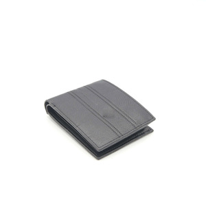 Tarjetero de alta calidad, monedero hecho a mano para hombre, billetera corta de cuero con patrón de rayas genuinas 100%, billetera de cuero de vaca loca - Product Image 4