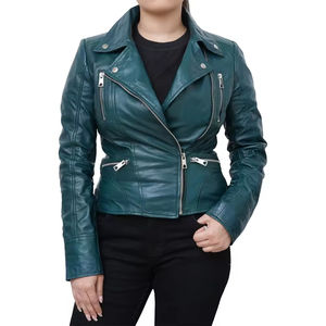 Veste en cuir unie pour femmes, grande taille, design d'hiver, rembourrage en coton, fermeture éclair, fabrication directe au Pakistan - Product Image 5