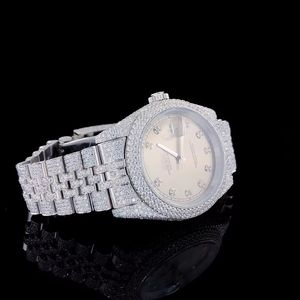Élégante édition spéciale VVS Moissanite Iced Hip Hop Watch avec bracelet en acier inoxydable Nuances noires Cadran Style mécanique - Product Image 3