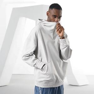 Sudadera con capucha clásica de lana de algodón de talla XL para hombre, ropa de calle sólida, sudadera con media cremallera, Jersey de entrenamiento de invierno personalizado, venta al por mayor - Product Image 1