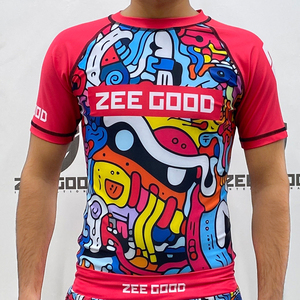 Vente en gros personnalisé couleur demi manches femmes Rash Guard Muay Thai fabricant MMA femmes éruption chemise maillots de bain Jiu Jitsu Kimono - Product Image 1
