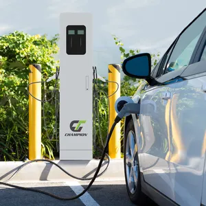 OEMODMフロアマウント高速電気自動車AC EV充電器充電ステーションダブルガン7KW 14KW 22KW 44KW EV充電ステーション