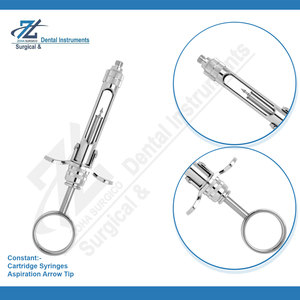 Jeringa Manual Reutilizable de Acero Inoxidable con Punta de Flecha para Aspiración Dental Profesional, Pakistán - Product Image 3