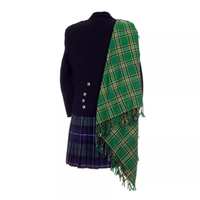 Kilt traditionnel écossais pour homme, 8 yards, grande taille, décontracté, respirant, coupe-vent, écologique, 100% coton, coupe régulière, 300g
