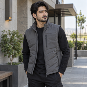 Gilet utilitaire fabriqué avec un matériau respirant, un aménagement de poches fonctionnel, une construction légère, une fermeture sécurisée et confortable. - Product Image 1