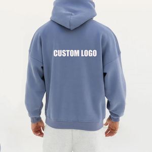 Sweat à capuche oversize en coton 100% de qualité supérieure, personnalisable en gros, avec poches, imprimé brodé et sublimation, idéal pour l'hiver - Product Image 3