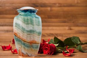 Blue <b>Keepsake</b> Cremation Urns for Human <b>Ashes</b> Metal <b>Keepsake</b> Cremation Urn <b>Ashes</b> Handcrafted Memorial Urn Funeral Custom Size - Product Image 2