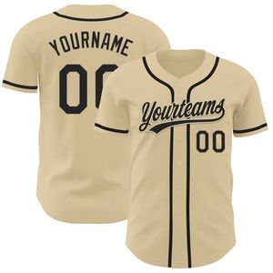 Ropa Deportiva al por Mayor, Jersey de Béisbol Auténtico Personalizado con Rayas Naranjas y Blanco sobre Negro - Product Image 4