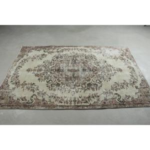 Tapis turc 4,4 x 6,9 pieds, tapis vintage, tapis oriental en laine marron - Product Image 3