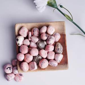 Piedras preciosas caídas de cristal de Rodonita rosa a granel-Fabricación de joyas y cristales de energía positiva-Caída de Rodonita rosa de alta calidad - Product Image 4