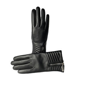 ถุงมือหนังแท้สำหรับทุกเพศถุงมือหนังแท้สำหรับฤดูหนาวผ้าถักหน้าจอสัมผัสทันสมัย - Product Image 1