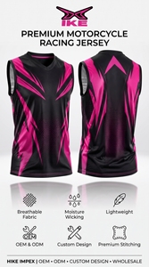 เสื้อกล้ามวอลเลย์บอลผู้ชาย HIKE IMPEX สีดำชมพู ทรงสปอร์ต ผ้าตาข่าย ระบายอากาศ แห้งเร็ว ผลิตจากโพลีเอสเตอร์ 100% เหมาะสำหรับการฝึกซ้อมเป็นทีม รับผลิตแบบ ODM - Product Image 5