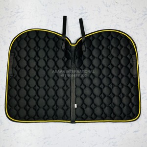 Manta de Silla de Montar Inglesa Acolchada de Algodón con Ribete de Cuerda Dorada, Relleno de Poliéster, Tejido Transpirable para Montar a Caballo - Product Image 4