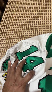 Uniforme de fútbol americano de diseño personalizado conjunto de jóvenes completo sublimación aparejos de sarga bordado trabajo impreso - Product Image 3