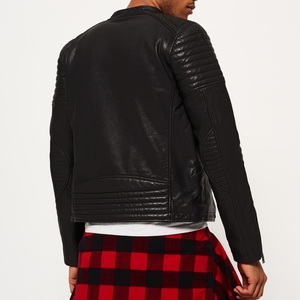 <b>Men's</b> Winter Warm Genuine Leather <b>Jacket</b> with Zipper Closure Casual Street Style Logo on Front <b>jacket</b> for <b>men</b> - Product Image 2