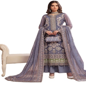 Conjunto de Lehnga Choli de Chifón de Lujo para Novia con Bordado a Mano, Diseño Étnico Moderno, para Fiestas, Disponible al por Mayor - Product Image 1